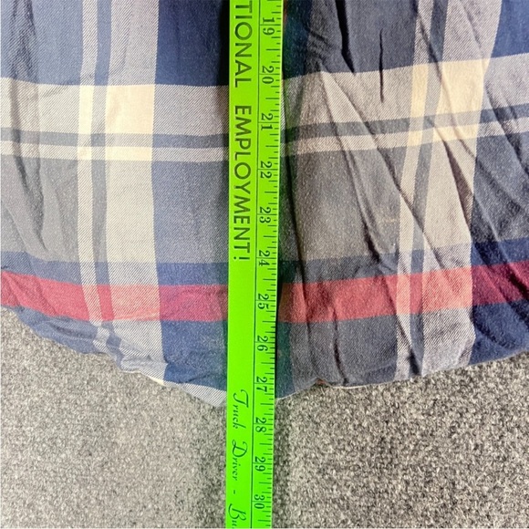 Vintage  Abercrombie & Fitch Shirt Womens Small Blue Red Plaid Button Up Sequins - Picture 7 of 7